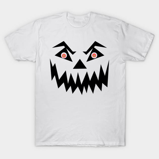 Ghostly face with creepy smile T-Shirt by JENNEFTRUST